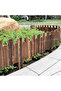 𝐎𝐧𝐞𝐃𝐜𝐨𝐫 Wooden Garden Edging Fence 120x30 cm – Carbonized Wood Picket Border Panels - 3