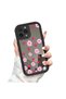 iPhone 14 Pro Compatible Little Flower Mirror Anti-Fall Silicone Phone Case - 3