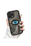 iPhone 14 Pro Compatible Lovely Eyes Mirror Anti-Fall Silicone Phone Case - 3