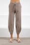 Mink Pocketed and Lace-Up High-Waisted Elasticated Leg Cashmere Women's Knitwear Pants