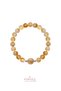 Certified Citrine Gemstone 6 mm and Round Natural Stone Bracelet