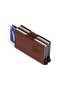 Tan Leather Rfid Aluminum Dual Mechanism Card Holder and Wallet - 4