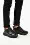 152-22390 Genuine Leather Black Men's Casual Shoes - 2
