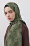 Wave Pattern Naia Cotton Shawl Green - 2