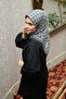 Ecozen Scarf Tn2106 Monogram 01-Smoked-Black - 3