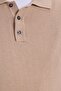 Men's Standard Fit Regular Cut Cotton Polo Neck Stone Sweater - 6