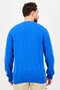 Men Crew Neck Embroidered Logo Sweater, Blue - 3