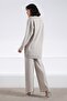 A.Beige Cashmere Long Oversize V-Neck Buttoned Women's Knitwear Jacket – Hijab Compatible - 6