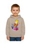 Unisex Simpson Printed Children's Swaetshirt Hooded 3 Thread Rased - 2