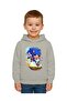 Unisex Sonic Printed Children's Swaetshirt Hooded 3 Thread Rased - 2
