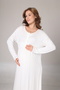 Crepe Textured Maternity Dressing Gown and Lace Nightgown Set - Premium Maternity Set - 7