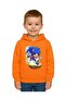 Unisex Sonic Printed Children's Swaetshirt Hooded 3 Thread Rased - 2