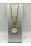 Steel Gold Pearlescent Clover Chain Necklace - 8
