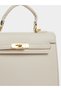 Women Beige Satchel Handbag - 3