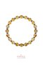 Certified Citrine and Quadrilateral Hematite Stone Men's Natural Stone Bracelet