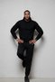 Men's Kangaroo Pocket Black Hooded Sweatshirt - 6
