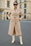Women's Double-Breasted Casual Trend Beige Cashmere Coat - 2