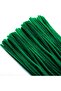 Chenille Yarn 100 Pieces Educational Chenille Set 50 Pieces White 50 Pieces Dark Green 30 cm 6mm - 3