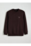 Crew Neck Printed Men's Thick Sweatshirt - 5
