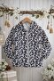 Leopard Patterned Hooded Zippered Cardigan 3-Piece Baby Girl Set - 6