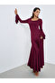 Solid Bell Sleeve Party Midi Dress