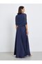Solid Different materials splicing fashion party MIDI Dress - 5
