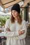 Special Design Knitted Black Women's Beret - 2