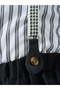 Boys Striped Shirt, Bow Tie and Pants Suspenders Set