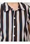 Boys Striped Shirt and Brown Shorts Set - 3
