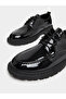 Men Black Patent Leather Formal Oxford Shoes - 3