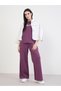 Purple Slogan Boxy T-Shirt and Wide Leg Joggers Co-Ords