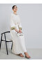 Women Cream Foil Print A-Line Jalabiya