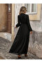Women's Solid Cut Out Detail V Neck Long Sleeve Maxi Dress - 2