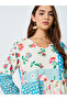 Floral Print A-Line Maxi Dress - 3