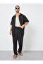 Men Black Relaxed Fit Shirt and Pants Co-Ords - 2