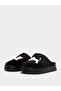 Black Furry Bedroom Slippers - 2