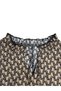 Women's Allover Printed Tie-up Neck Ruffle Detail Long Sleeve Midi Dress - 5