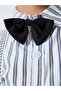 Boys Striped Shirt, Bow Tie and Pants Suspenders Set - 2