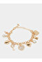 Golden Heart and Key Charm Bracelet