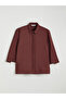 Burgundy Textured Women's Shirt - 5