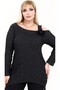 Asymmetrical Neckline, Off-The-Shoulder Neckline, Floral Accessories, Sequin Details, Asymmetrical Hem, Tunic - 5