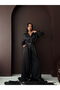 High Waist Wide Leg Satin Trousers - 3