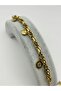 Steel Gold Evil Eye Heart Lock Bracelet - 4
