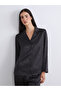 Shirt Collar Bow Satin Women's Pajama Set