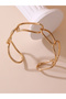 Gold Link Bangle Bracelet