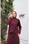 طقم مودال مع تنورة بقصة متقاطعة - 4