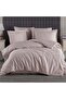 Jacquard Cotton Satin Double Duvet Cover Set Yomra Stone
