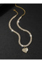 Sparkling Gold Heart Pendant Necklace - 3