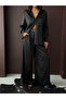 High Waist Wide Leg Satin Trousers