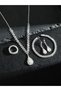Silver Crystal Necklace with Earrings and Bracelet and Ring Set - 4